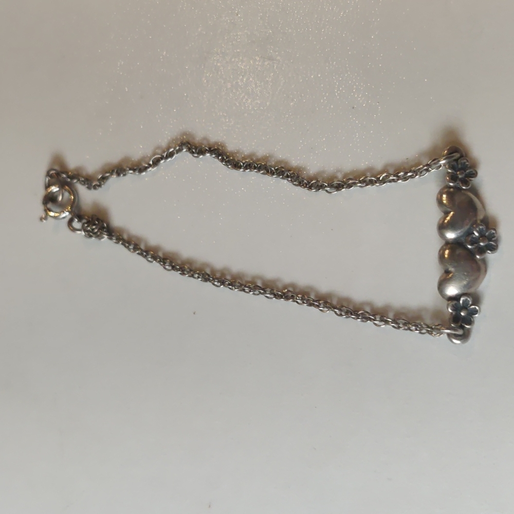 James Avery vintage Dainty Hearts and Flowers bracelet